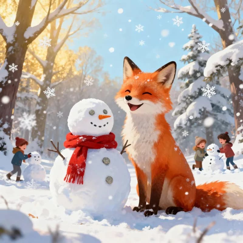 A Raposinha e o Boneco de Neve