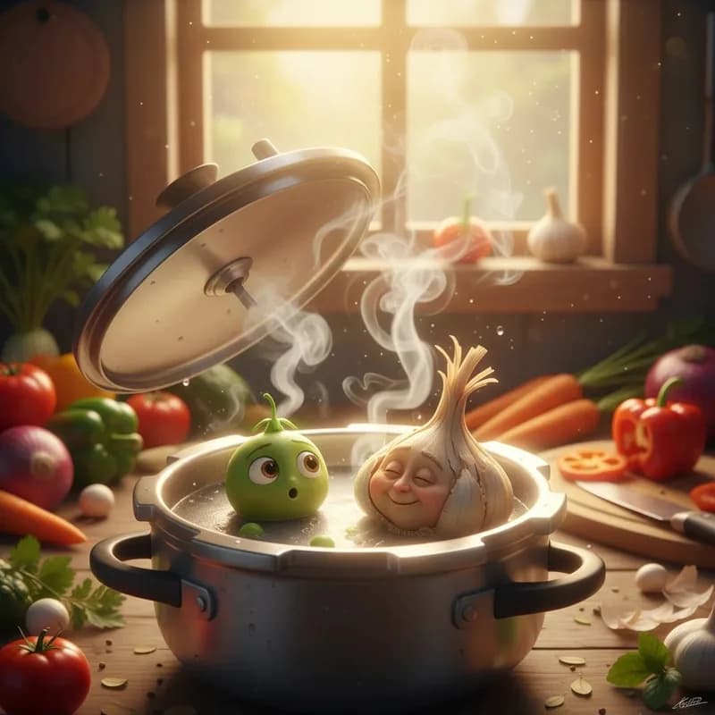 O Alho e a Ervilha na Pressão