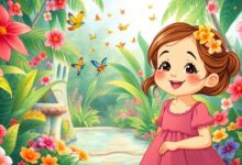 Historia A Chegada da Laura ao Borboletario - Historia Para Dormir