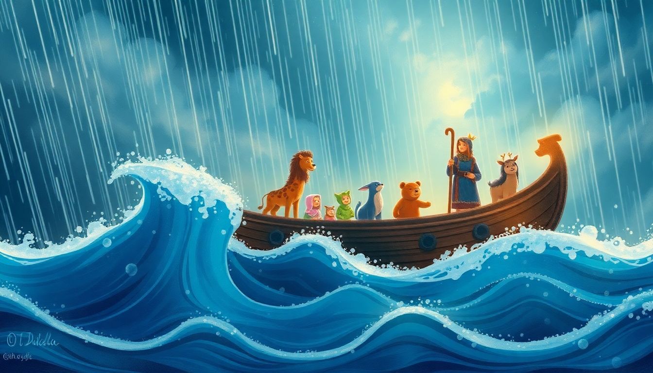 O Dilúvio 1 Historinha O Diluvio - Historia Para Dormir