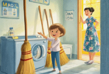 Historinha a vassoura aventureira - historia para dormir