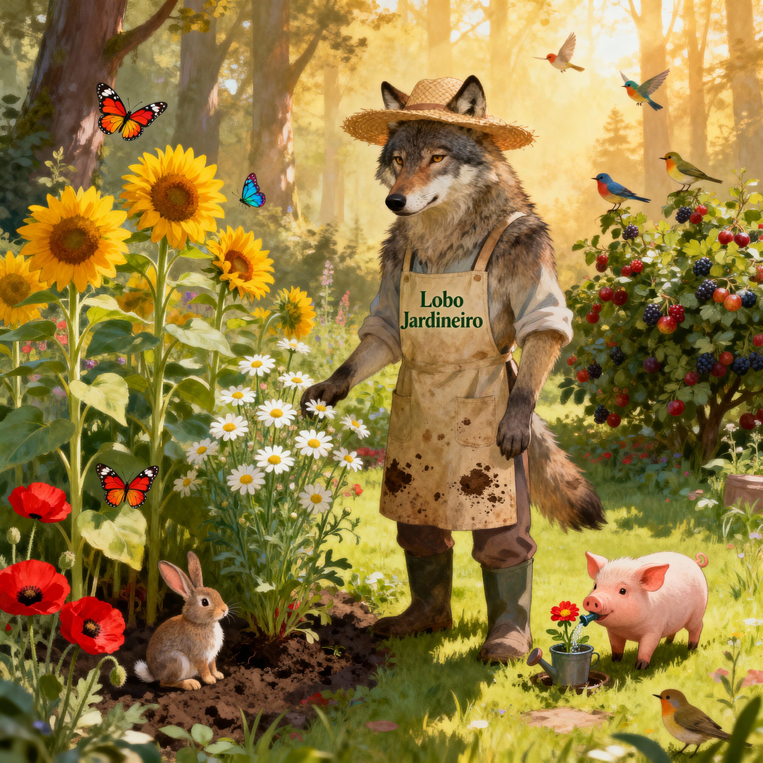 Lobo Mau Que Virou Jardineiro 1 Historinha Lobo Mau Que Virou Jardineiro - Historia Para Dormir