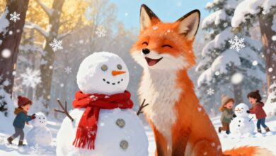 A Raposinha e o Boneco de Neve 1 Historinha A Raposinha e o Boneco de Neve - Historia Para Dormir