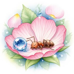 A Formiguinha e o pingo de orvalho