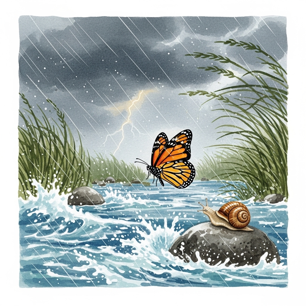 A Borboleta que Voou Contra o Vento 1 Historinha A Borboleta que Voou Contra o Vento - Historia Para Dormir